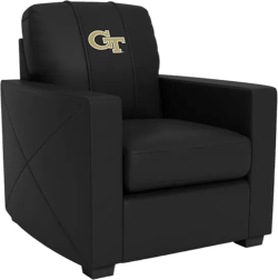 Stationary Club Chair with Interchangeable Georgia Tech Yellow Jackets Block GT Logo Georgia Tech Block Gt