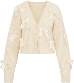 Ashtan Alpaca Bow-Embellished Cardigan