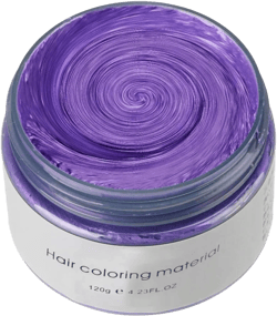 Hair Coloring Wax, KooJoee Temporary Hair Dye Easy Wash Hairstyle Cream 4.23 oz Disposable Hair Pomades, Natural Matte Hair Modeling Wax for Party Cosplay Nightclub Masquerades Halloween - Purple