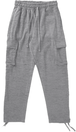 Men's Cargo Sweatpants Cinch Bottom Elastic Waist Athletic Jogger Pants Heavyweight Fleece Tactical Pants with Pocket Large A03_gray