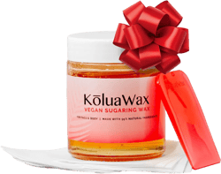 KoluaWax Vegan Sugar Wax Kit For Women & Men - Waxing for All Skin & Hair Types Underarm, Bikini, Brazilian, Face & Leg - 12oz w/ 20 Reusable Cloth Strips & Spatula - Hair Removal for Smooth Skin