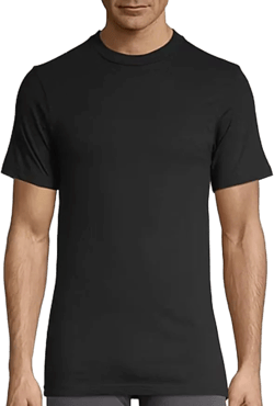 Stafford 100% Heavyweight Cotton Crew Neck Black T-Shirts Pack of 2 (Medium)