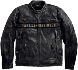Men’s Passing Link Black Leather Biker Jacket Motorcycle Triple Vents Cafe Racer Jacket