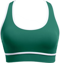 Holipick Women's Sports Bra Bikini Tops Racerback Swim Top Scoop Neck Bathing Suits Top Modest Padded Crop Tops Swimsuit Only Large Green-white