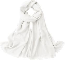 Extra Large Cotton Linen Shawl Wrap for Women, 77 x 40 In Elegant White Scarf with UV Protection Breathable Lightweight Head Cover Hijab for Beach Travel Daily Wear Soft Windproof Fashion Accessories