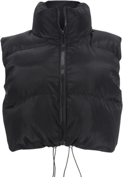 Quilted Vest Jacket for Women Winter Fall Lightweight Sleeveless Cropped Cardigan Tops Heated Puffer Vest Coat