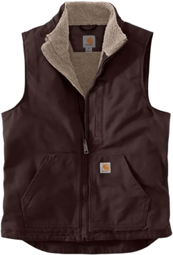 Carhartt Men's Washed Duck Sherpa-Lined Mockneck Vest