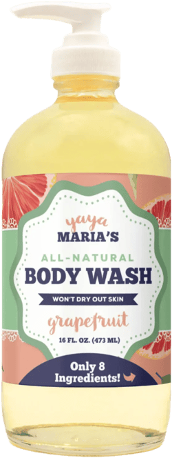 Zero-waste Natural Body Wash, Glass Bottle, Plastic Free, Only 8 Ingredients, 100% Nontoxic, Keeps Skin Soft, 16 FL OZ