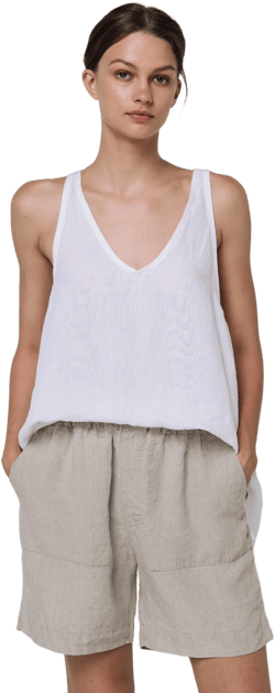 Natural  linen shorts APRIL. Washed women linen shorts. Linen clothing for women.
