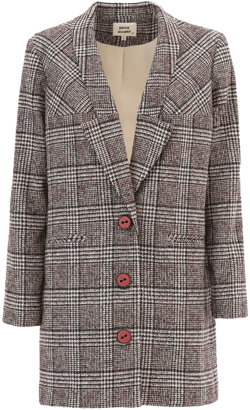 Oversized Single-Breasted Blazer Plaid /Relaxed Fit Heritage Blazer / Elongated Jacket /Lightweight Wool Checked Blazer / Classic Fit Blazer