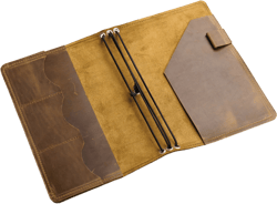 Leather notebook cover with pockets,Leather personalized journal,Refillable journal cover,Leather notebook cover A5,Leather notebook sleeve