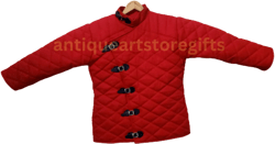 Medieval Viking Full Sleeve Short Gambeson Cotton Padded Protective Jacket Coat Aketon For Halloween dress Cosplay Costume sca larp
