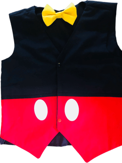 Dapper Mickey Vest and Tie, Mickey Vest,  Classic Mickey Vest, Mickey costume, Mickey, Mickey cosplay