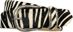 Women&#39;s belt stylish leather belt for women zebra design print soft cowhide 4cm width black white belt made to measure from cowhide