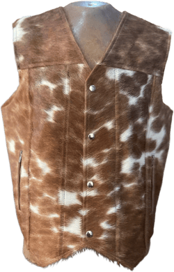 Men&#39;s Cowhide vest Brown Cowhide Leather Vest Cow Leather Vest Cowhide Vest Cowhide Vest Cowskin Vest Biker Leather Vest. Leather Waistcoat