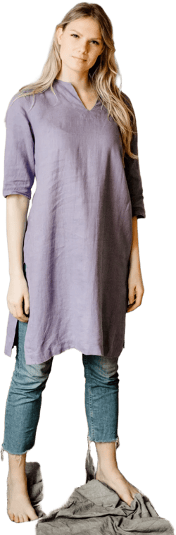 Linen Tunic Dress, Purple Linen Kurta, Ladies Kurtis, Linen Leasurewear, Linen Smock dress Custom order All Colors