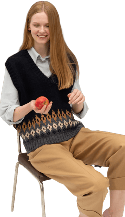 Alpaca Wool Scandinavian Womens Vest, Knitted Soft Merino Vest, Hand Knit Woolen Pullover Vest, Hygge Gift / SILVIA