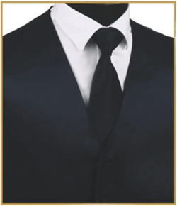 New Men&#39;s Tuxedo Vest Waistcoat and Necktie Navy Blue regular fit wedding formal occasion