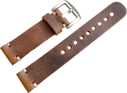Leather watch strap | Leather Watch Band | Handmade Watch Band  | 18 mm, 20 mm, 22mm, 24mm | Antique Brown