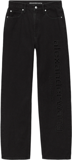 Ez Cut-out Logo Jeans