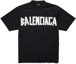 New Tape Type T-shirt Medium Fit in Black