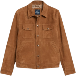 Luis Suede Lambskin Leather Jacket for Men Spread Collar Chest Flap Slant Pockets Button Front Closure for Western Party Wear 3X-Large Toffee Dream Tan
