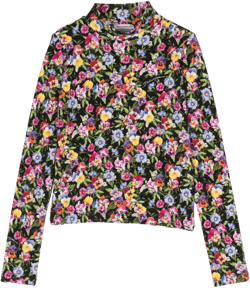 floral-print cotton-blend top