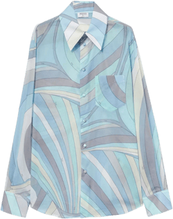 Iride-print cotton shirt