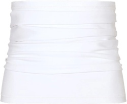 zip-up ruched-waist sash