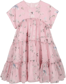 floral-print ruffle-detail dress