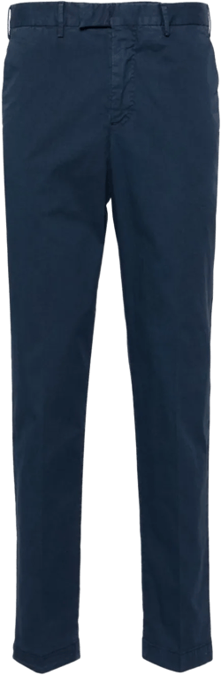 slim-cut cotton chino trousers