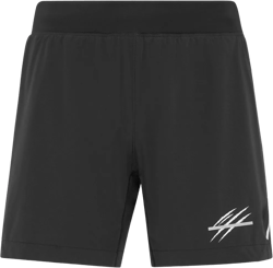 scratch-print running shorts