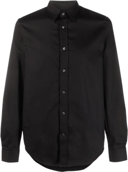 logo-embroidered cotton shirt 