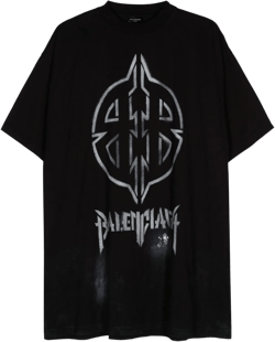 Metal BB Stencil cotton T-shirt