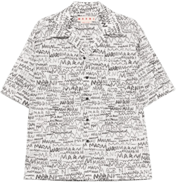 pencil logo-print shirt
