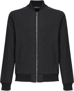 Cotton-blend Bomber Jacket In Black