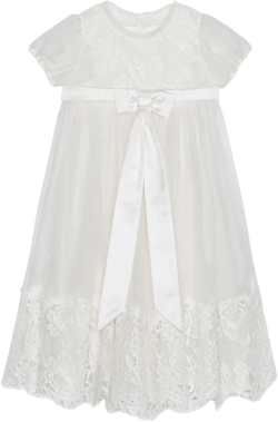 lace-embroidered silk dress
