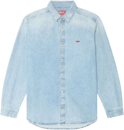 D-SIMPLY logo-embroidered denim shirt