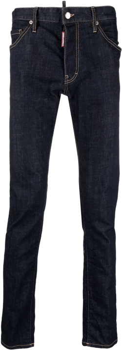 logo print slim-fit jeans