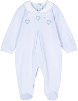 heart-embroidered pajamas