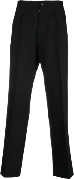 herringbone-pattern wool trousers