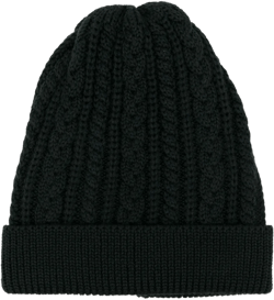 cable-knit beanie hat