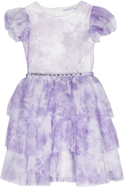 floral-print crystal-embellished dress
