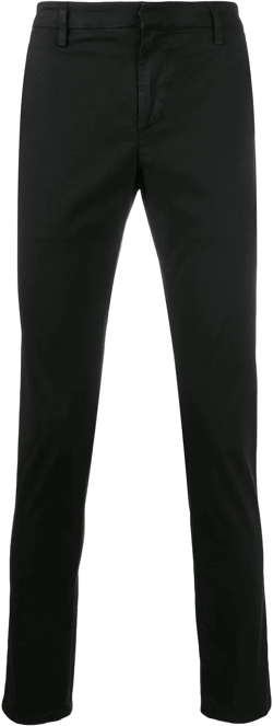 mid-rise tapered-leg chinos