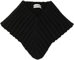 ribbed-knit collar scarf
