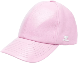 logo-embroidered grained-texture cap