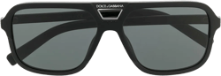 aviator frame logo sunglasses