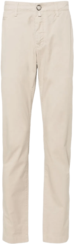 mid-rise cotton chino trousers