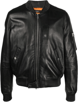 leather bomber jacket