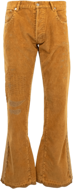 corduroy flared trousers